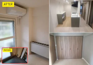 リフォーム後：明るく開放的になったキッチンとLDK空間