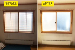 和室の木製障子から樹脂製内窓へのリフォーム完成写真