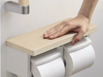 TOTOトイレの立座ラク棚付機能の説明画像