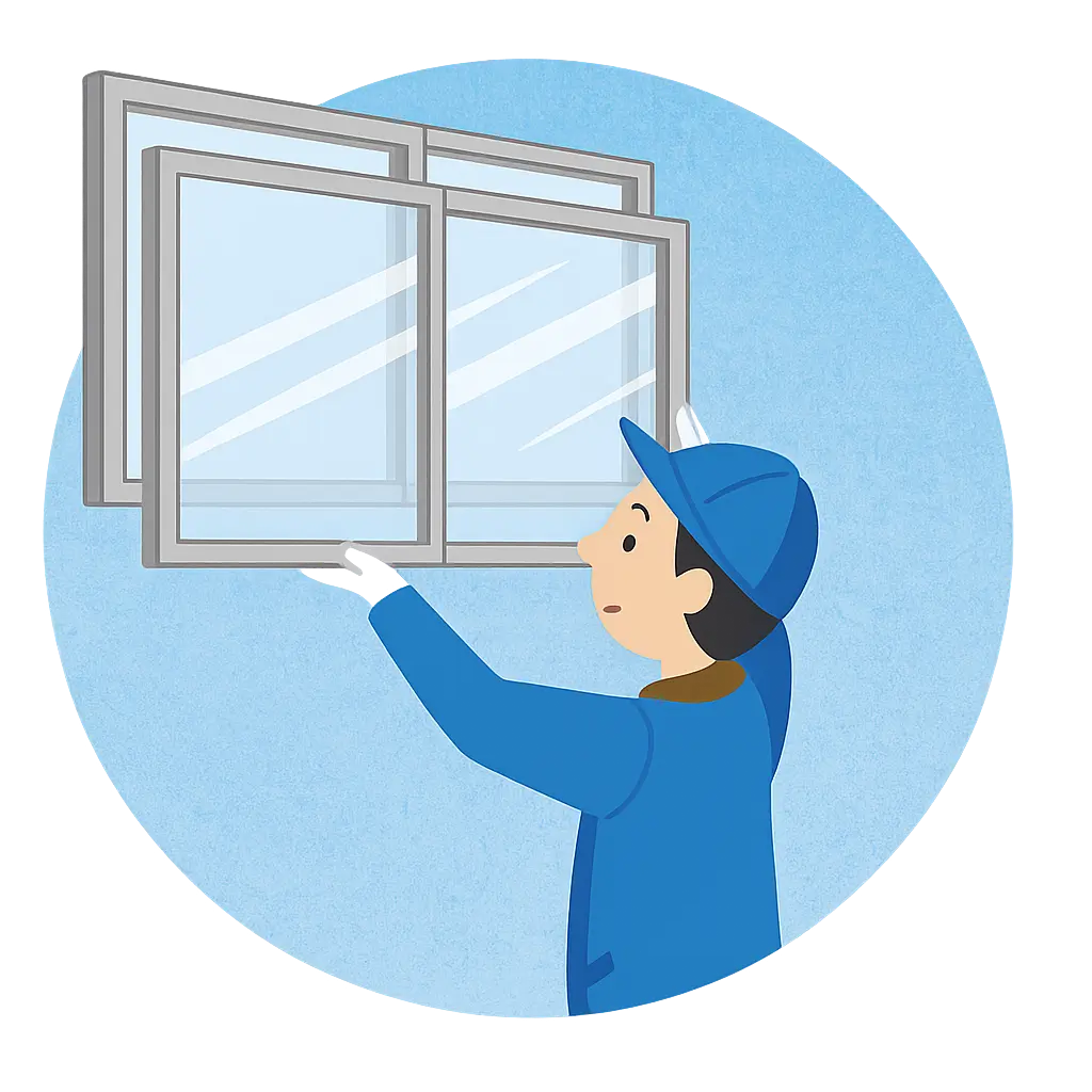 外観が新しくなるリフォーム効果のイラスト
