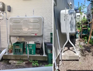 リフォーム後：ダイケン製灯油タンクの設置完了状態