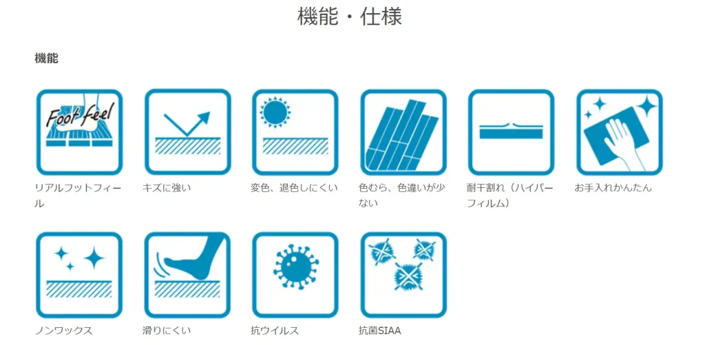 リクシル ラシッサ SフロアUDの機能と仕様