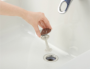 お手入れ簡単な排水栓のイメージ画像