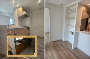 リフォーム後：札幌市厚別区中古マンション全面リフォーム完成後のキッチン空間