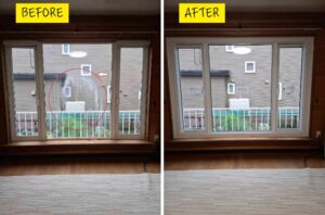 リフォーム後：高性能トリプルガラスサッシに交換した明るく快適な窓