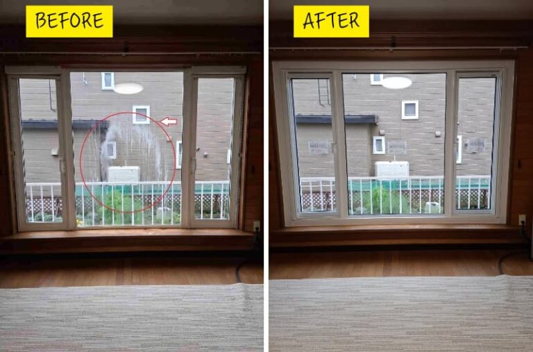 リフォーム後：高性能トリプルガラスサッシに交換した明るく快適な窓