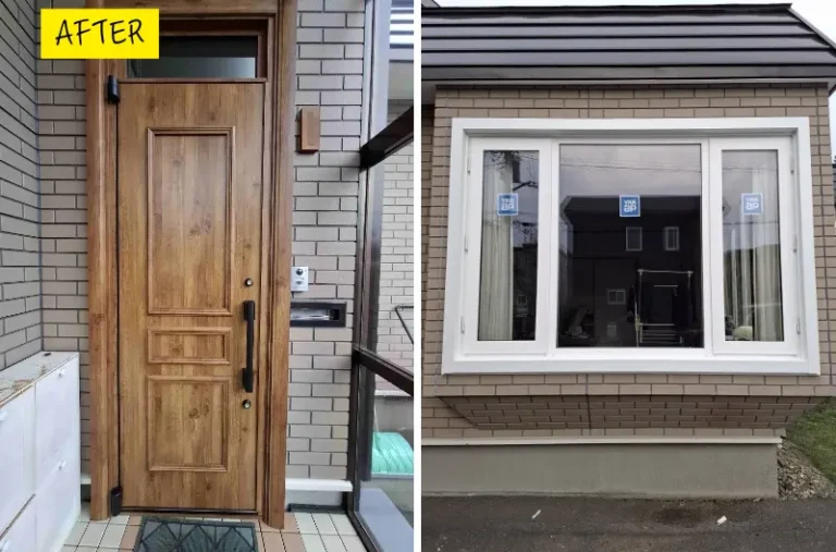 玄関ドアと窓の断熱リフォーム完成イメージ