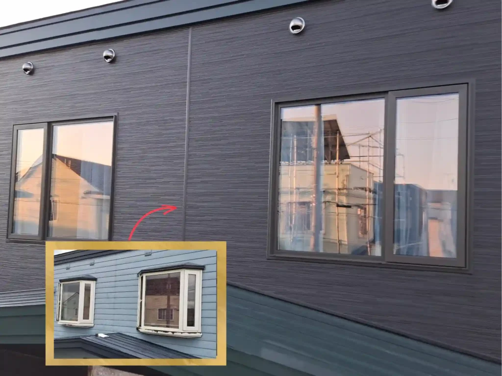 リフォーム後:はつり工法で交換したLIXILトリプルガラス縦滑り出し窓