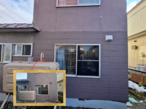 リフォーム後：サイディングで復旧した外壁の仕上がり