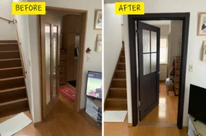 リフォーム後：LIXILラシッサSに交換した居間ドアの全景