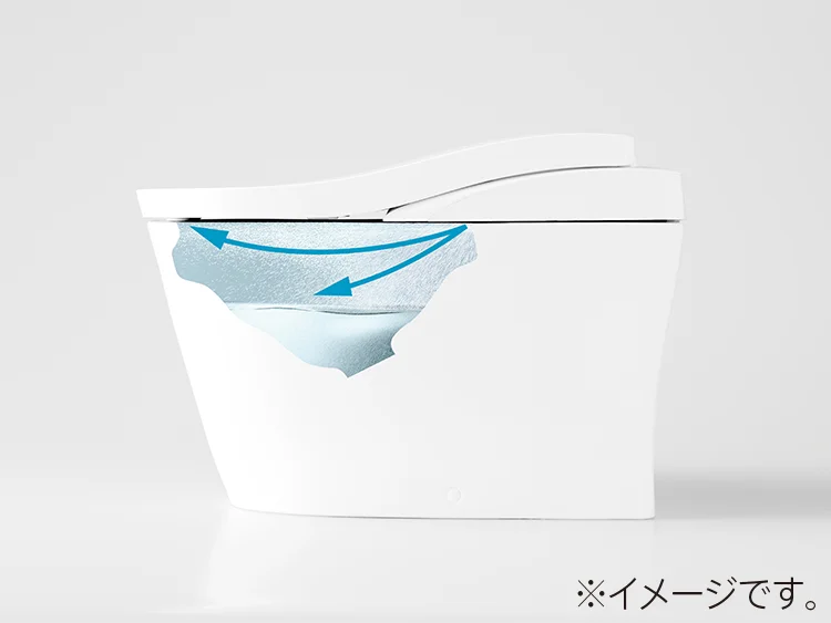 きれい除菌水のミストを便器内に噴霧するお掃除ミスト機能