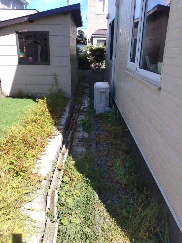 施工中：不要な物処分した後の状態